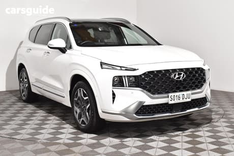 White 2023 Hyundai Santa FE Wagon Highlander Hev (7 Seat)