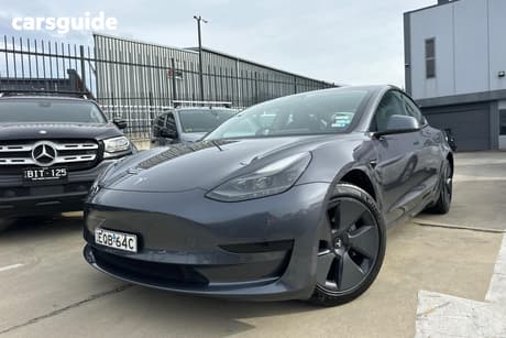 Grey 2021 Tesla Model 3 Sedan Standard Range Plus Rwd