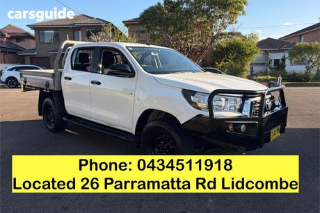 White 2019 Toyota Hilux Double Cab Chassis Sr (4X4)