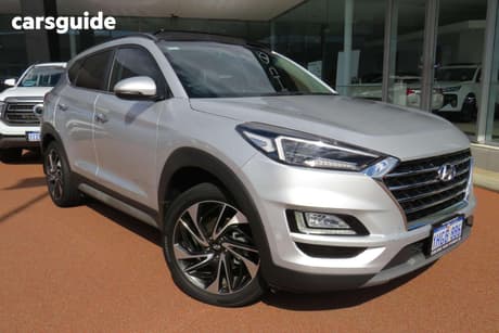 Silver 2020 Hyundai Tucson Wagon Highlander (Awd) Black Int