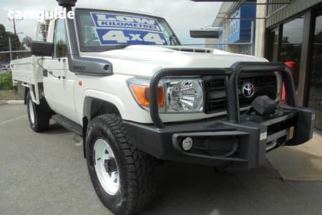 White 2020 Toyota Landcruiser Cab Chassis Workmate