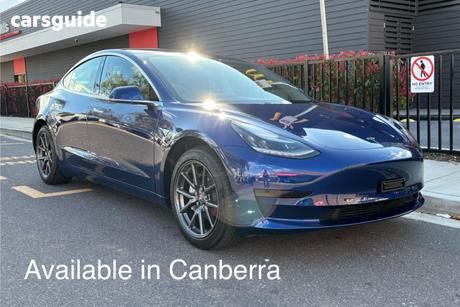 Blue 2020 Tesla Model 3 Sedan Standard Range Rwd