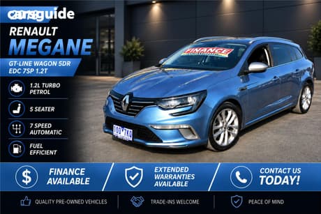 Blue 2018 Renault Megane Wagon Gt-Line