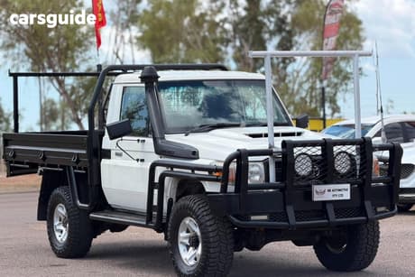 White 2017 Toyota Landcruiser Cab Chassis Workmate (4X4)