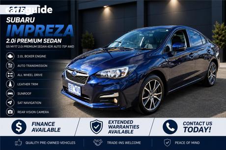 Blue 2017 Subaru Impreza Sedan 2.0P Premium (Awd)