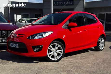 Red 2007 Mazda 2 Hatchback Genki