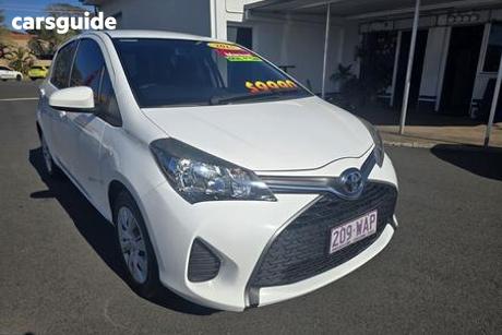 White 2015 Toyota Yaris Hatchback Ascent