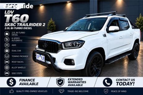 White 2020 LDV T60 Double Cab Utility Trailrider 2 (4X4) D20