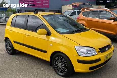 Yellow 2003 Hyundai Getz Hatchback Gl