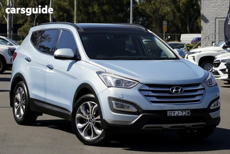 Blue 2014 Hyundai Santa FE Wagon Highlander Crdi (4X4)