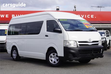 White 2012 Toyota HiAce Bus Commuter