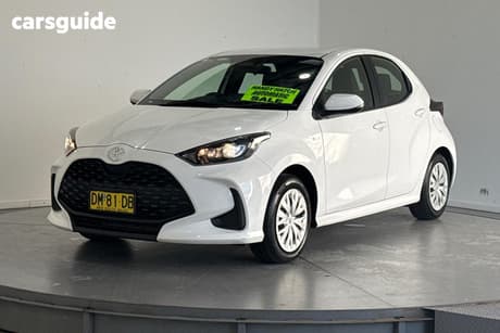 White 2024 Toyota Yaris Hatchback Ascent Sport Hybrid