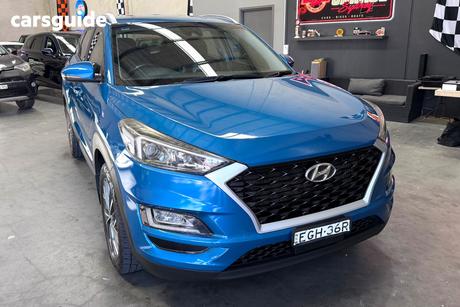 Blue 2020 Hyundai Tucson Wagon Active X (Awd) Black Int