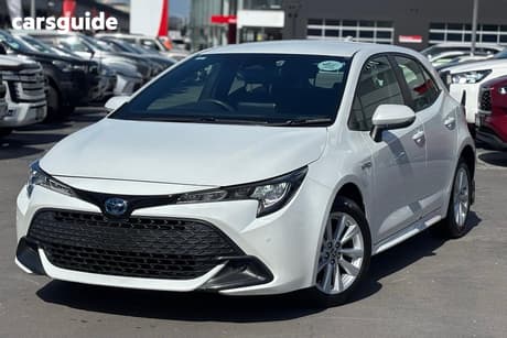 White 2023 Toyota Corolla Hatchback Ascent Sport Hybrid