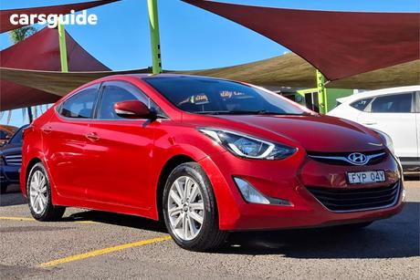 Red 2014 Hyundai Elantra Sedan Trophy