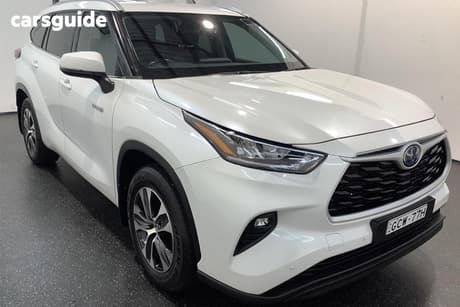 White 2021 Toyota Kluger Wagon Gxl Hybrid Awd