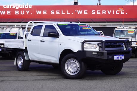 White 2021 Isuzu D-MAX Crew Cab Chassis Sx (4X4)