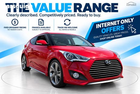 Red 2014 Hyundai Veloster Coupe Sr Turbo