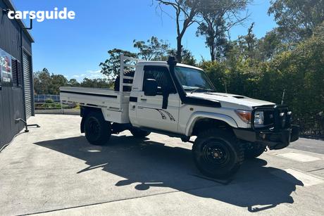 White 2011 Toyota Landcruiser Cab Chassis Workmate (4X4)
