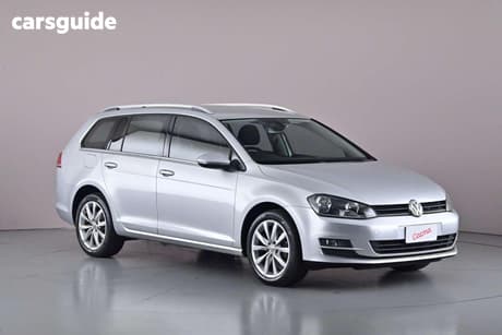 Silver 2014 Volkswagen Golf Wagon 103 Tsi Highline