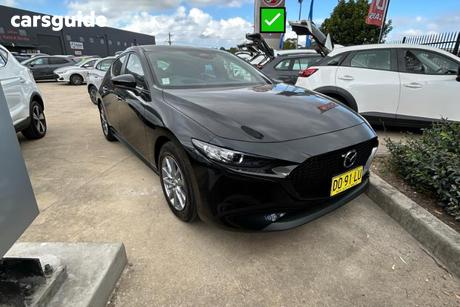 Black 2025 Mazda 3 Hatchback G20 Pure