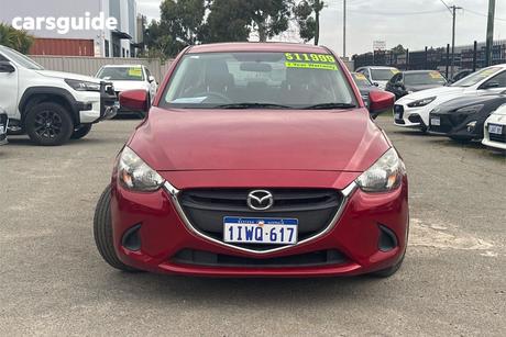 Red 2016 Mazda 2 Sedan Neo