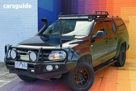 Black 2013 Volkswagen Amarok Dual Cab Utility Tdi400 Trendline (4X4)