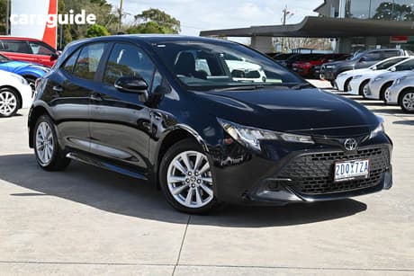 Black 2025 Toyota Corolla Hatchback Ascent Sport Hybrid