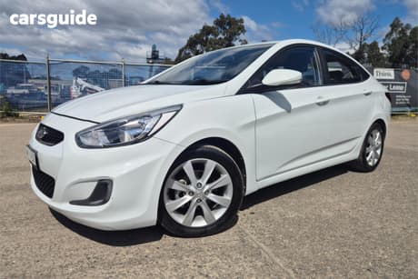 White 2017 Hyundai Accent Sedan Sport