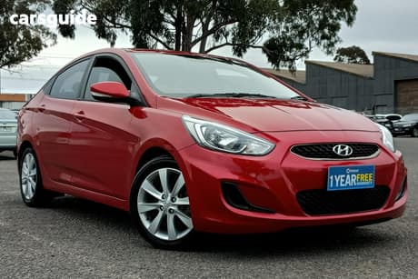 Red 2019 Hyundai Accent Sedan Sport