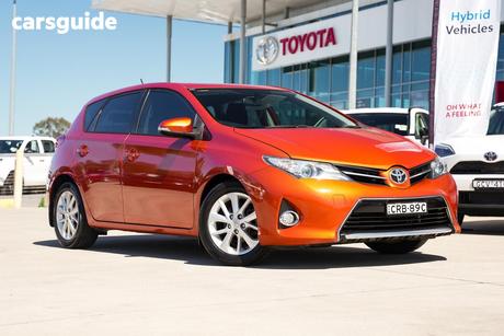 Orange 2013 Toyota Corolla Hatchback Ascent Sport