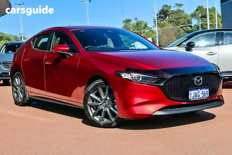 Red 2025 Mazda 3 Hatchback G20 Evolve