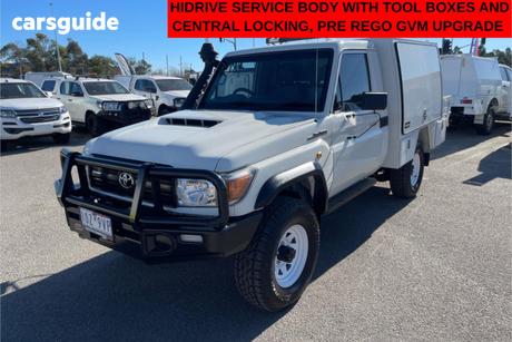White 2019 Toyota Landcruiser Cab Chassis Workmate (4X4)