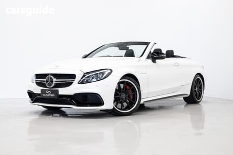 White 2016 Mercedes-Benz C Convertible 63 S 205