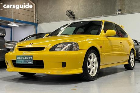 Yellow 2000 Honda Civic Hatch TYPE R