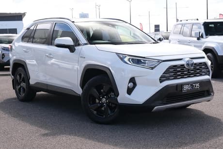 White 2021 Toyota RAV4 Wagon Cruiser (2Wd) Hybrid