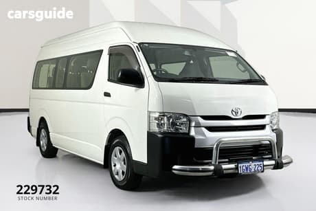 White 2015 Toyota HiAce Bus Commuter