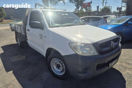 White 2010 Toyota Hilux Cab Chassis Workmate