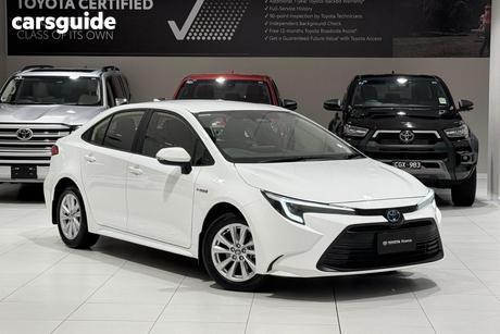 White 2023 Toyota Corolla Sedan Ascent Sport Hybrid