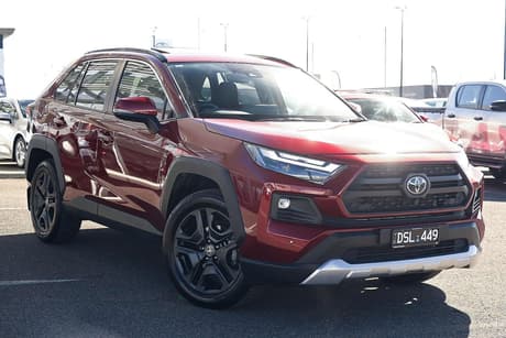 Red 2025 Toyota RAV4 Wagon Edge (Awd) Hybrid