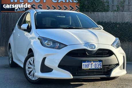White 2020 Toyota Yaris Hatchback Ascent Sport