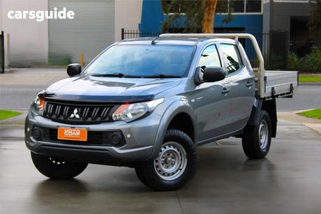 Grey 2018 Mitsubishi Triton Dual Cab Chassis Glx (4X4)