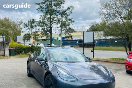 Grey 2022 Tesla Model 3 Sedan Rear-Wheel Drive