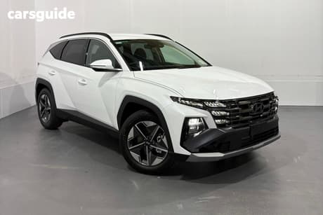White 2026 Hyundai Tucson Wagon Elite Hybrid (Awd)