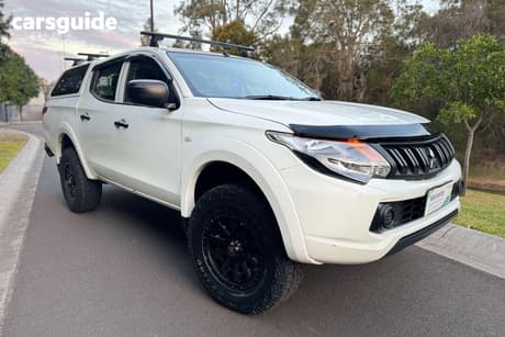 White 2018 Mitsubishi Triton Dual Cab Utility Glx (4X4)