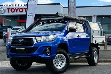 Blue 2020 Toyota Hilux Double Cab Chassis Sr (4X4)
