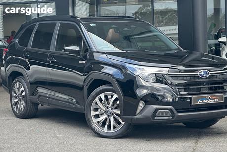 Black 2025 Subaru Forester Wagon Hybrid Touring (Awd)