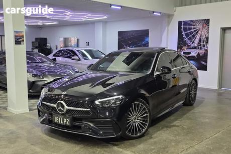 Black 2024 Mercedes-Benz C300 Sedan Mhev