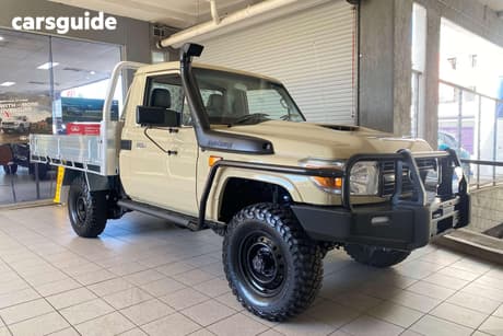 White 2020 Toyota Landcruiser Cab Chassis Workmate (4X4)