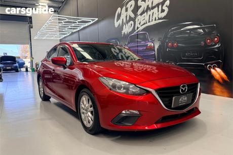 Red 2014 Mazda 3 Sedan Maxx
